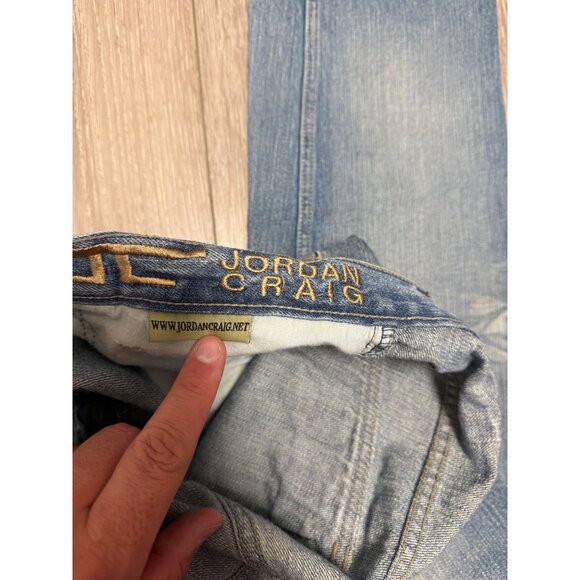 JORDAN CRAIG SIZE 38 DISTRESSED JEAN 32 INSEAM BACK POCKET - Picture 4 of 13